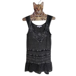 Keren Hart Sleeveless Top Black Size Small